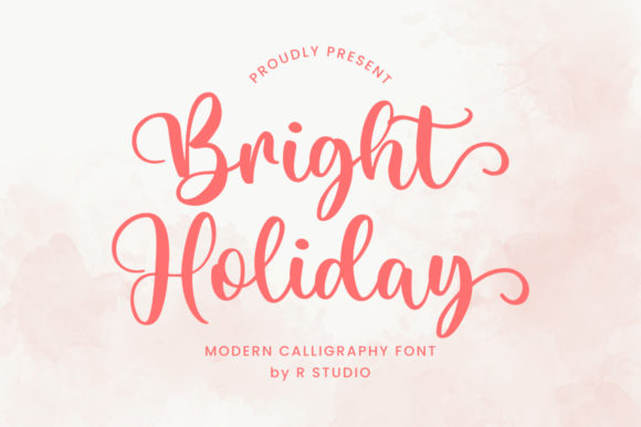Bright Holiday Font for Handmade Creations
