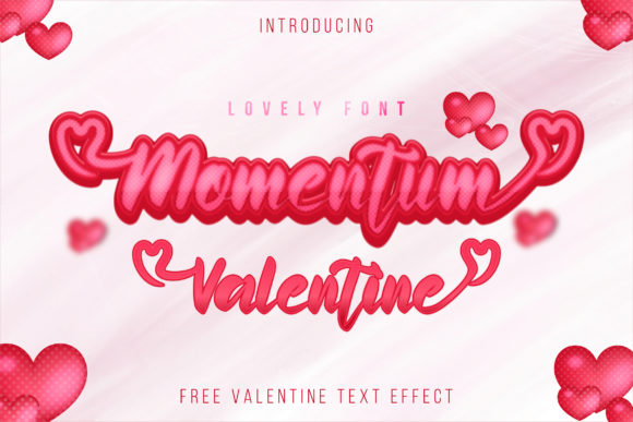Momentum Valentine Font for Editorial Design