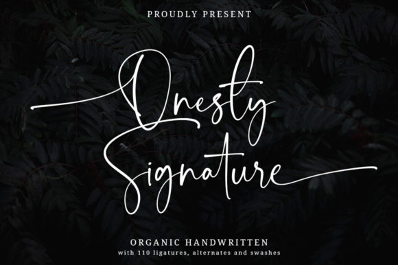 Onesty Signature: A Handwritten Font for Modern Web Design