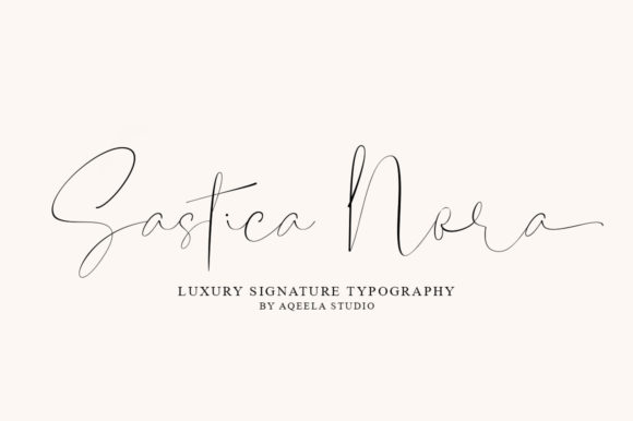 Sastica Nora: A Handwritten Font for Elegant Branding