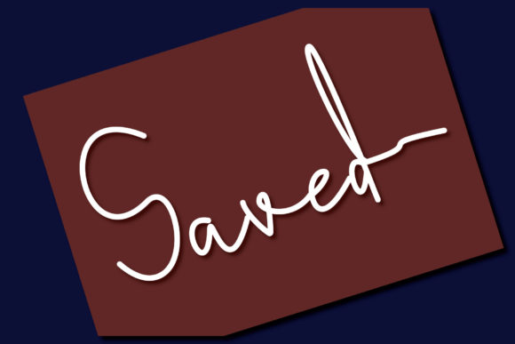 Saved Handwritten Font for Editorial Design