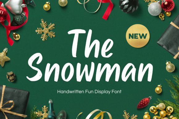 The Snowman Font: A Handwritten Charm for Editorial Design